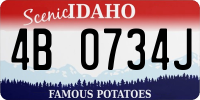 ID license plate 4B0734J