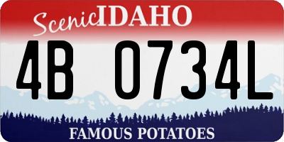 ID license plate 4B0734L