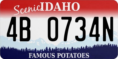 ID license plate 4B0734N