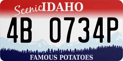 ID license plate 4B0734P