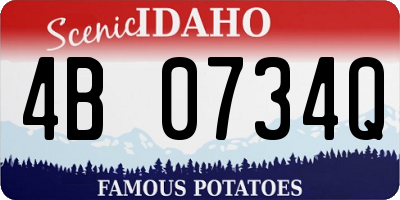 ID license plate 4B0734Q