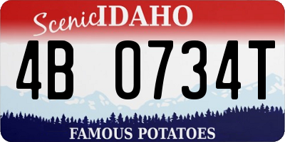 ID license plate 4B0734T