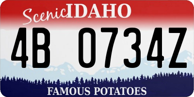 ID license plate 4B0734Z