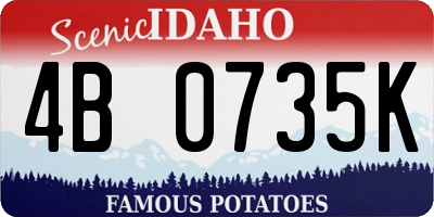 ID license plate 4B0735K