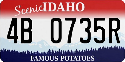 ID license plate 4B0735R