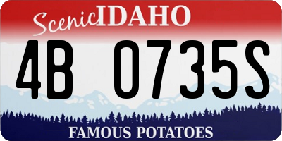 ID license plate 4B0735S
