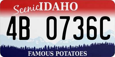 ID license plate 4B0736C