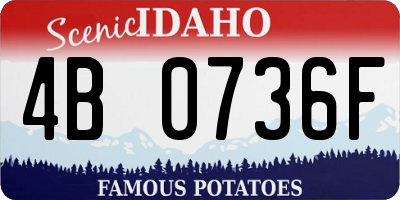 ID license plate 4B0736F