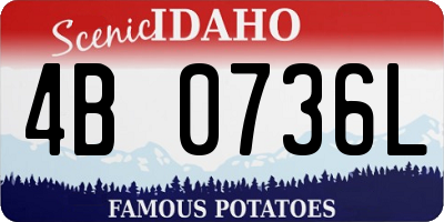 ID license plate 4B0736L