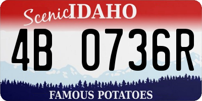 ID license plate 4B0736R