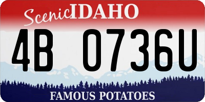ID license plate 4B0736U