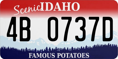 ID license plate 4B0737D