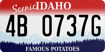 ID license plate 4B0737G
