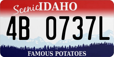 ID license plate 4B0737L
