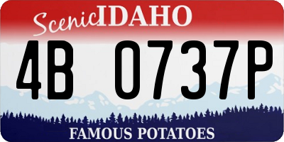ID license plate 4B0737P