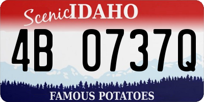 ID license plate 4B0737Q