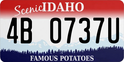 ID license plate 4B0737U