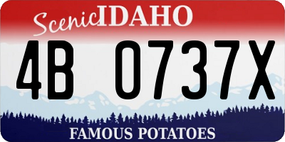 ID license plate 4B0737X