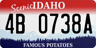 ID license plate 4B0738A