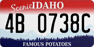 ID license plate 4B0738C