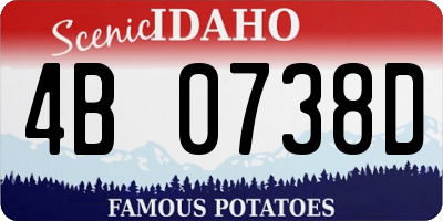 ID license plate 4B0738D