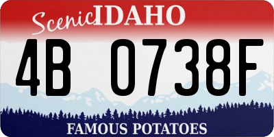 ID license plate 4B0738F