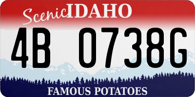 ID license plate 4B0738G