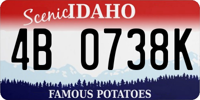 ID license plate 4B0738K