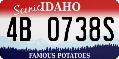 ID license plate 4B0738S