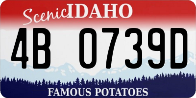 ID license plate 4B0739D