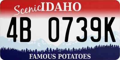 ID license plate 4B0739K