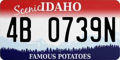 ID license plate 4B0739N