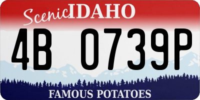 ID license plate 4B0739P