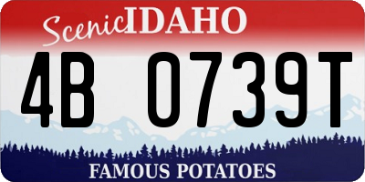 ID license plate 4B0739T