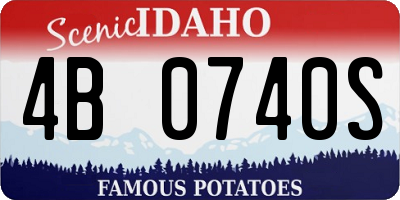 ID license plate 4B0740S
