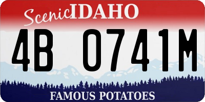 ID license plate 4B0741M