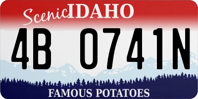 ID license plate 4B0741N