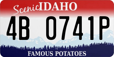 ID license plate 4B0741P