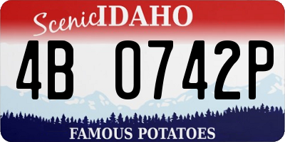 ID license plate 4B0742P