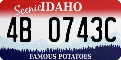 ID license plate 4B0743C