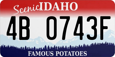 ID license plate 4B0743F