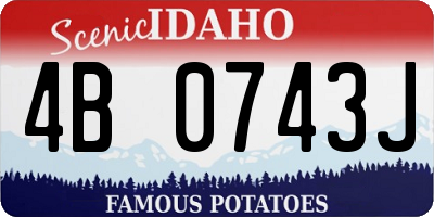 ID license plate 4B0743J