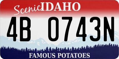 ID license plate 4B0743N
