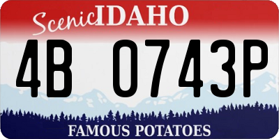 ID license plate 4B0743P