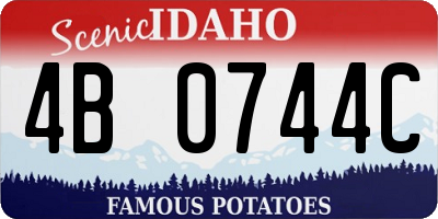 ID license plate 4B0744C