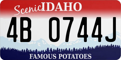 ID license plate 4B0744J