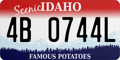 ID license plate 4B0744L