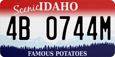 ID license plate 4B0744M
