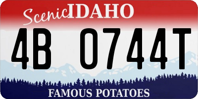 ID license plate 4B0744T