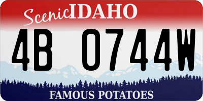 ID license plate 4B0744W
